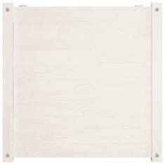 Vidaxl Vrtne sadilice 2 kom bijele 60 x 60 x 60 cm od masivne borovine