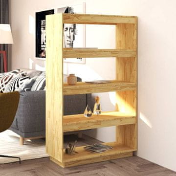 Vidaxl Polica za knjige/Pregrada 80x35x135 cm Masivno borovo drvo