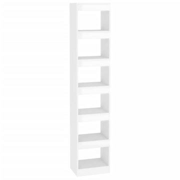 Vidaxl Ormarić za knjige / sobna pregrada sjajni bijeli 40x30x198 cm