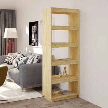 Vidaxl Polica za knjige/Pregrada 60x35x167 cm Masivno borovo drvo