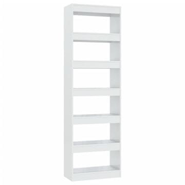 Vidaxl Ormarić za knjige / sobna pregrada sjajni bijeli 60x30x198 cm