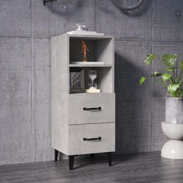Vidaxl Ormarić Betonsko-sivi 34,5x34x90 cm Materijal na bazi drva