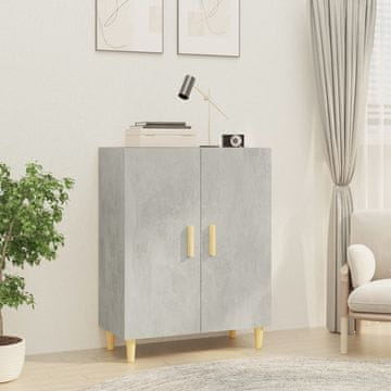Vidaxl Komoda s ladicama, betonsko siva, 70x34x90 cm, materijal na bazi drva