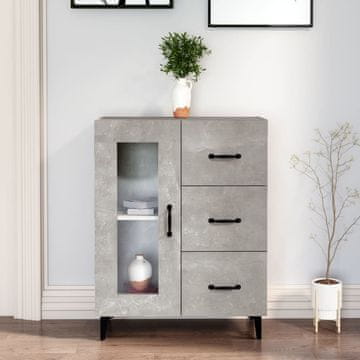 Vidaxl Ormarić Betonsko-sivi 69,5 x 34 x 90 cm Materijal na bazi drva