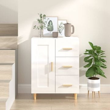 Vidaxl Ormarić, bijeli, sjajni, 69,5 x 34 x 90 cm, materijal na bazi drva