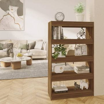 Vidaxl Polica za knjige/Pregrada smeđa hrast 80x30x135 cm