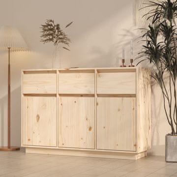 Vidaxl Ormarić, 110x34x75 cm, Masivno borovo drvo