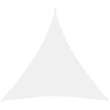 Vidaxl Jedro protiv sunca od tkanine Oxford trokutasto 5x5x5 m bijelo
