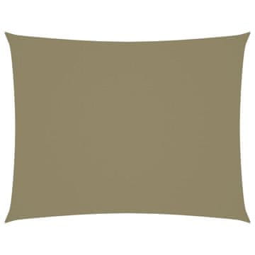 Vidaxl Jedro protiv sunca od tkanine Oxford pravokutno 3,5 x 5 m bež