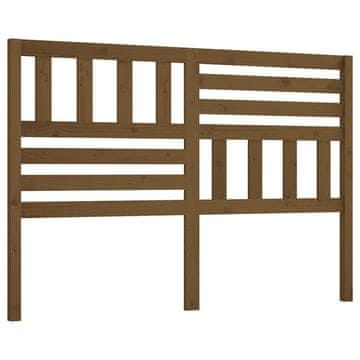 Vidaxl Uzglavlje za krevet boja meda 146 x 4 x 100 cm masivna borovina
