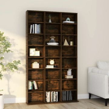 Vidaxl Ormarić za CD-ove dimljeni hrast 102x23x177,5 cm