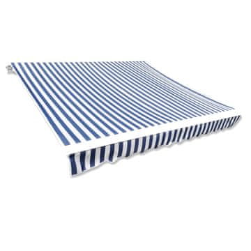 Vidaxl Tkanina za tendu plavo-bijela 3 x 2,5 m (bez okvira)