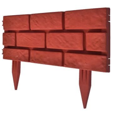 Vidaxl Pregrada za travnjak s dizajnom opeke 11 kom