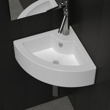 Vidaxl Umivaonik s preljevom 45 x 32 x 12,5 cm Bijeli