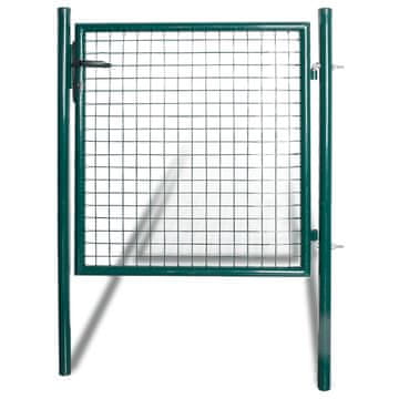 Vidaxl Jednokrilna ogradna vrata 100x100 cm, čelik s praškastim premazom