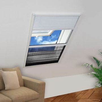 Vidaxl Plisirana mreža za prozore s rolo zavjesom, aluminijska, 80x100 cm