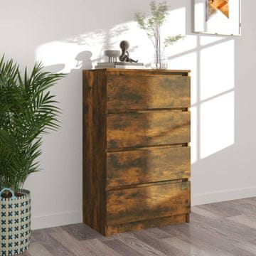 Vidaxl Komoda s ladicama, dimljeni hrast, 60x35x98,5 cm