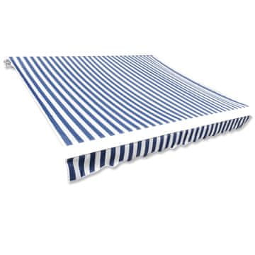 Vidaxl Tkanina za tendu plavo-bijela 500 x 300 cm