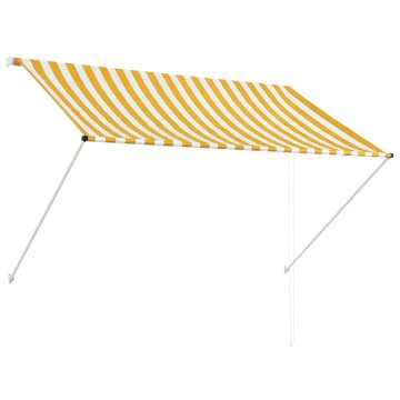 Vidaxl Tenda na uvlačenje 200 x 150 cm žuto-bijela