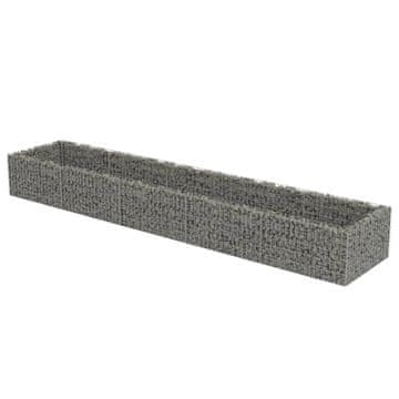 Vidaxl Gabionska sadilica od pocinčanog čelika 450 x 90 x 50 cm
