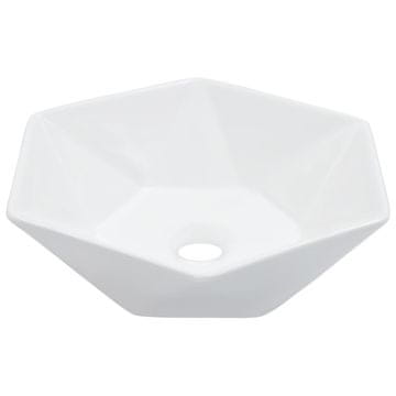 Vidaxl Umivaonik, 41 x 36,5 x 12 cm, Keramika, Bijela