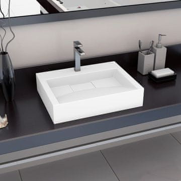 Vidaxl Umivaonik, 60x38x11 cm, Mineralni/mramorni kompozit, Bijeli