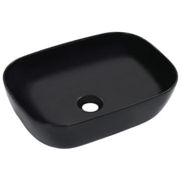 Vidaxl Umivaonik, 45,5 x 32 x 13 cm, Keramika, Crni