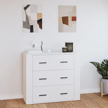 Vidaxl Ormarić, bijeli, 80x33x70 cm, materijal na bazi drva
