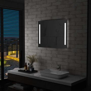 Vidaxl Zidno ogledalo za kupaonicu s LED rasvjetom, 80 x 60 cm