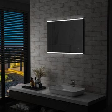 Vidaxl Kupaonsko ogledalo s LED diodom i senzorom na dodir, 80x60 cm