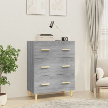 Vidaxl Ormarić, sivi hrast sonoma, 70x34x90 cm, materijal na bazi drva