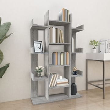 Vidaxl Polica za knjige, siva boja hrasta sonoma, 86 x 25,5 x 140 cm