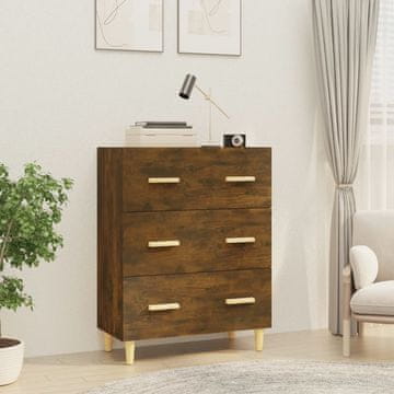 Vidaxl Ormarić dimljeni hrast 70x34x90 cm Materijal na bazi drva