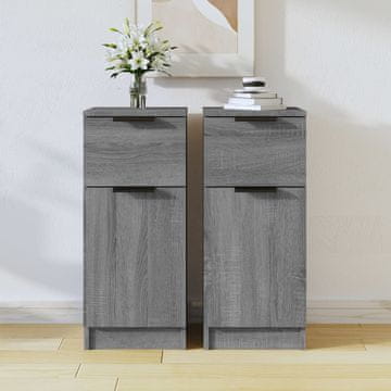 Vidaxl Ormarići, set od 2, sivi hrast sonoma, 30x30x70 cm