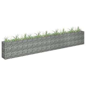 Vidaxl Podignuta gabionska posuda, pocinčani čelik, 360x30x60 cm