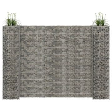 Vidaxl Gabionska posuda u obliku slova H, čelična žica, 260x40x180 cm