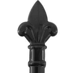 Vidaxl Dvostruka vrata za ogradu s ukrasnim kopljima 400 x 200 cm