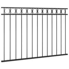 Vidaxl Čelični panel za ogradu 1,7x1 m Crni