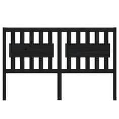 Vidaxl Uzglavlje za krevet crno 155,5 x 4 x 100 cm od masivne borovine