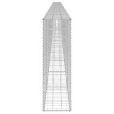 Vidaxl Gabionski zid s poklopcima od pocinčanog čelika 900x30x100 cm
