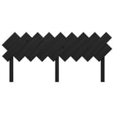 Vidaxl Uzglavlje za krevet Crno 178x3x80,5 cm od masivne borovine