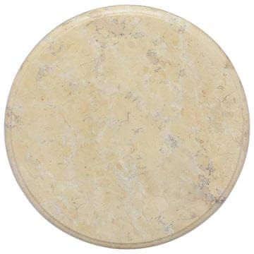 Vidaxl Ploča stola krem boje Ø40 x 2,5 cm mramorna