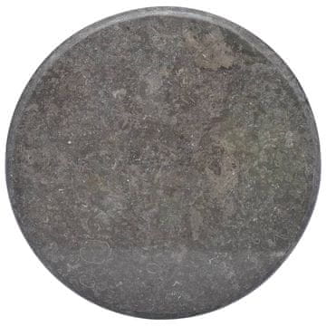 Vidaxl Ploča stola Crna Ø60 x 2,5 cm Mramorna