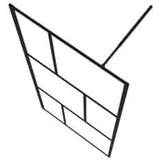 Vidaxl Pregrada za tuširanje od kaljenog stakla crna 90 x 195 cm