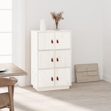 Vidaxl Ormarić Bijeli 67x40x108,5 cm Masivni borov drvo