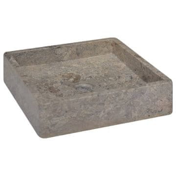 Vidaxl Umivaonik, sivi, 40x40x10 cm, mramor