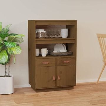 Vidaxl Komoda medno smeđa 67x40x108,5 cm masivni borov drvo