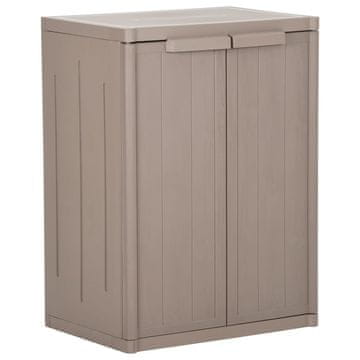 Vidaxl Vrtni ormarić smeđi 65x45x88 cm PP izgled drva