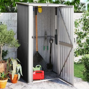 Vidaxl Vrtna kućica antracit boje 118,5x97x209,5 cm pocinčani čelik