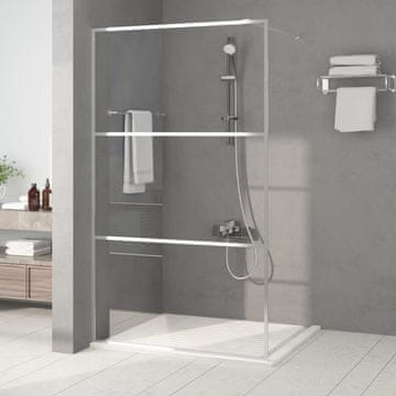 Vidaxl Srebrna tuš kabina 115x195 cm prozirno ESG staklo